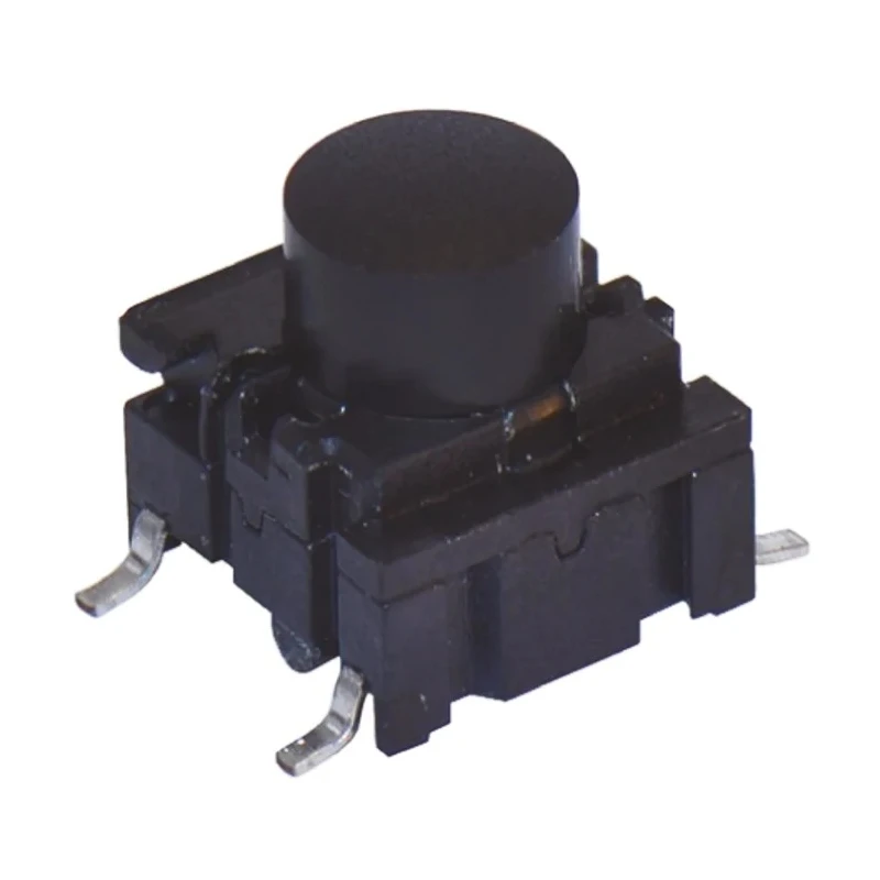 MEC IP67 Black Tactile Switch Cap SPST 50mA 24V dc Surface Mount 