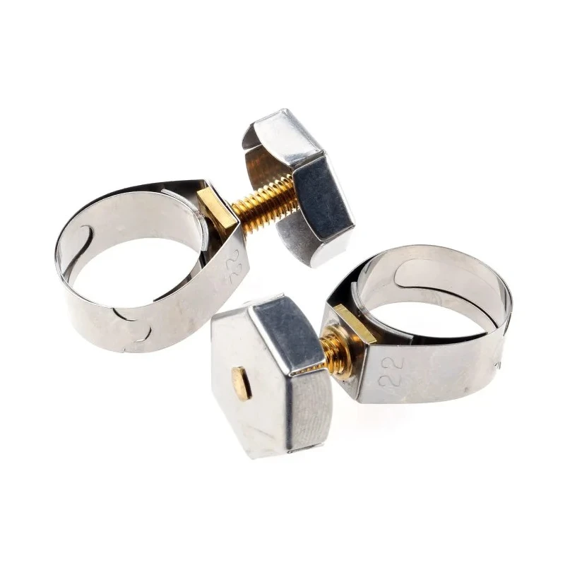 Unex Hose & Jubilee Clip, Brass Bolt with Stainless Steel Thumb Hex Screw, 17.3mm to 22mm ID, Model 9931