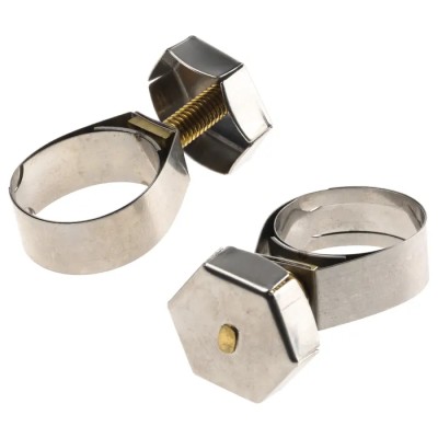 Unex Hose & Jubilee Clip Brass Bolt Stainless Steel Thumb Hex 19.8-25 mm ID 9932