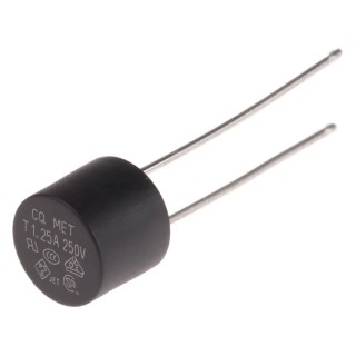 RS PRO Non-Resettable Fuse Radial 1.25A 250V Time Delay Thermoplastic Body RS PRO 767-5143