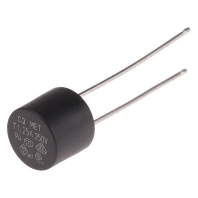 RS PRO Non-Resettable Fuse Radial 1.25A 250V Time Delay Thermoplastic Body RS PRO 767-5143