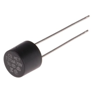 RS PRO Non-Resettable Fuse Radial 315mA 250V Time Delay Thermoplastic Body 5.08mm Length 767-5175
