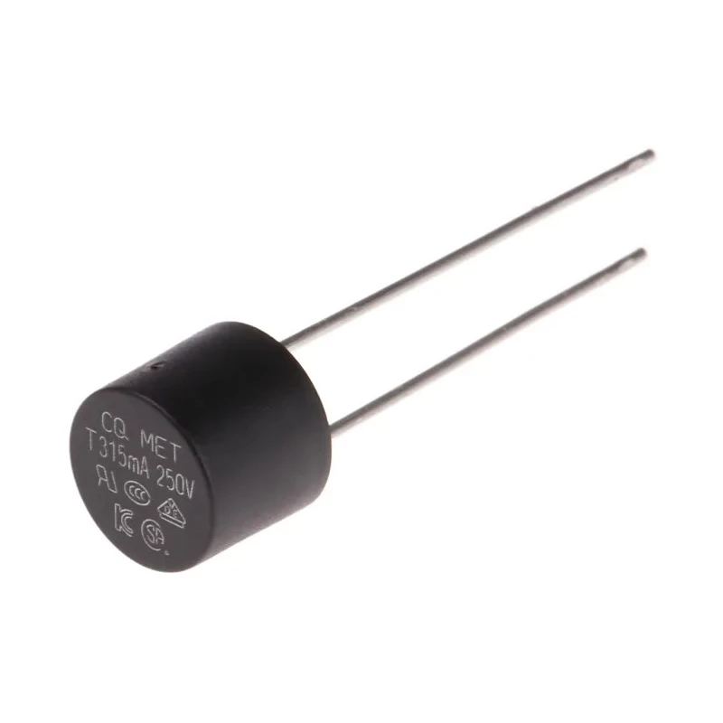 RS PRO Non-Resettable Fuse Radial 315mA 250V Time Delay Thermoplastic Body 5.08mm Length 767-5175