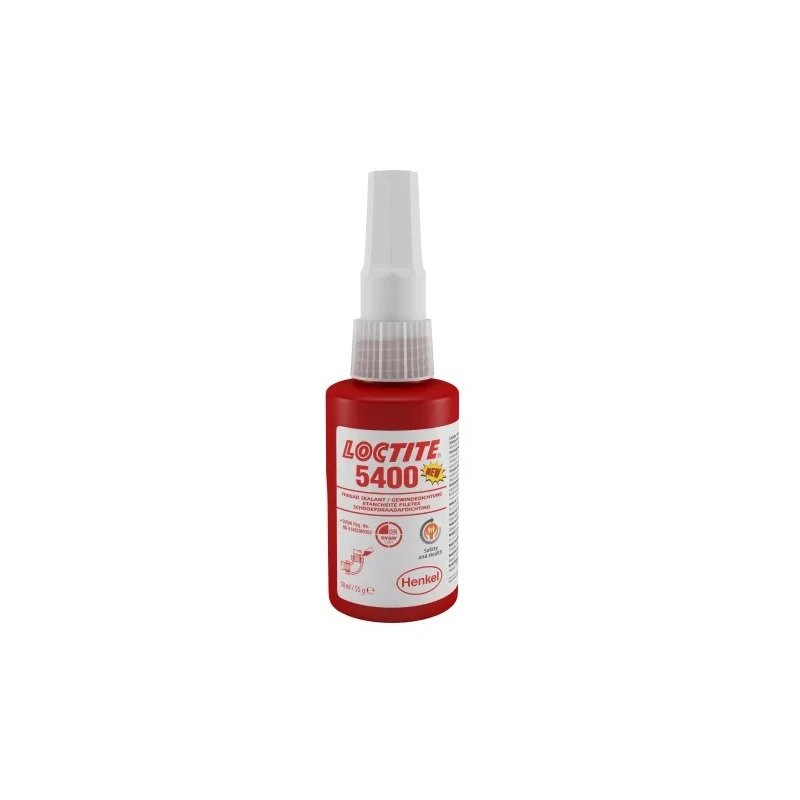 Loctite Pipe Sealant 5400, 50ml, Dimethacrylate Ester, Yellow, Operating Temperature up to 150°C Loctite 5400 50ml