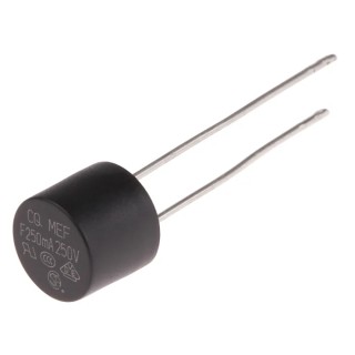 RS PRO Non-Resettable Fuse Radial 250mA 250V AC Thermoplastic Fast Acting 35A Breaking Capacity 767-5193