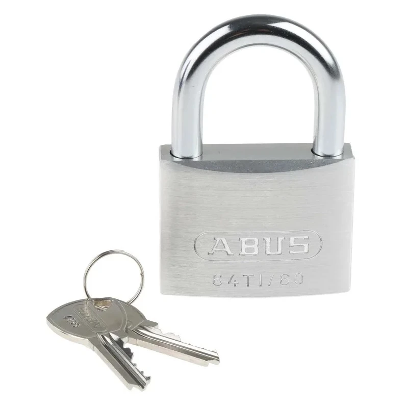 ABUS Weatherproof Titalium Padlock Keyed Alike 9.5 mm Shackle Diameter 43.5 mm Shackle Length 60 mm Width 64TI/60 KA6607