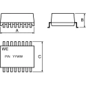 Wurth Elektronik Surface Mount LAN Ethernet Transformer 70°C Operating Temp 18.3 mm x 12.2 mm x 6.35 mm 749023015