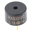 Kingstate 94 dB PCB Continuous Internal 9.5 mm Magnetic Buzzer Component 12 mm 8 V dc Min 16V dc Max KXG1212CL