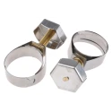 Unex Stainless Steel, Brass Bolt Thumb Hex Hose Clip 21.8mm to 27mm ID 9933