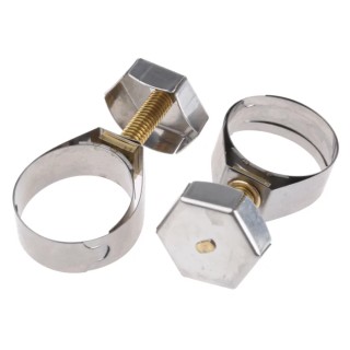 Unex Stainless Steel, Brass Bolt Thumb Hex Hose Clip 21.8mm to 27mm ID 9933