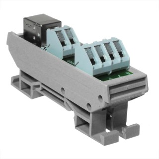 CAMDENBOSS CIM Series 4-Contact Female Interface Module, Screw Connector, DIN Rail Mount, 30V DC, 100mA Current CIM/USBB