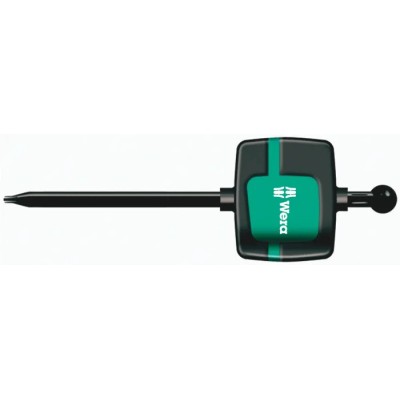 Wera 1-Piece Torx Key, Straight Shape, Steel, Blackened Finish, 62mm Length 05026354001