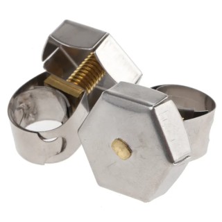 Unex Stainless Steel, Brass Bolt Thumb Hex Hose Clip 9-12 mm ID 9928