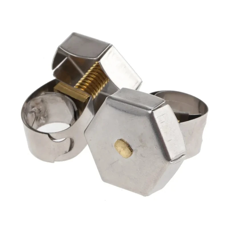 Unex Stainless Steel, Brass Bolt Thumb Hex Hose Clip 9-12 mm ID 9928