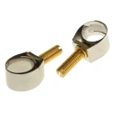 Unex Brass Bolt, Stainless Steel Slotted Screw Hose Clip 9.6mm to 14mm ID 9939