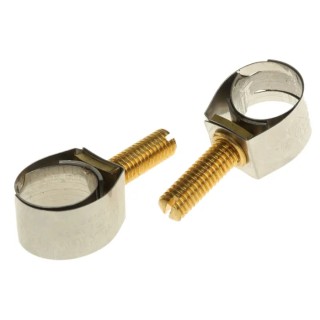 Unex Brass Bolt, Stainless Steel Slotted Screw Hose Clip 9.6mm to 14mm ID 9939