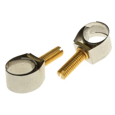 Unex Brass Bolt, Stainless Steel Slotted Screw Hose Clip 9.6mm to 14mm ID 9939