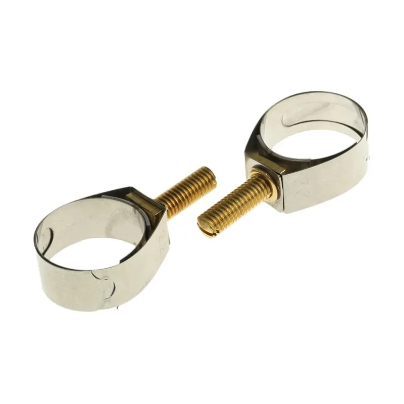 Unex Brass Bolt Stainless Steel Slotted Screw Hose Clip 22 mm ID 9941