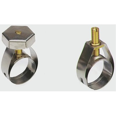 Unex Brass Bolt, Stainless Steel Slotted Screw Hose Clip 30-35 mm ID 9973