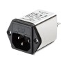 Schaffner 250V AC 10A Flange IEC C14 Male Connector Filter with 2 Fuses Faston Termination FN9260-10-06