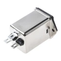 Schaffner 250V AC 10A Flange IEC C14 Male Connector Filter with 2 Fuses Faston Termination FN9260-10-06