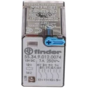 Finder Power Relay 12V DC Coil 7A Switching Current 4PDT Contact Configuration Model 55.34.9.012.0074