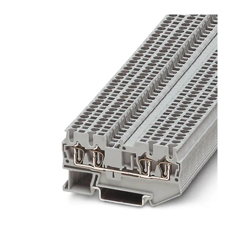 Phoenix Contact ST 1.5/S-QUATTRO Series DIN Rail Terminal Block Grey 0.08, 1.5 mm², 1-Level, Spring Cage 3213124