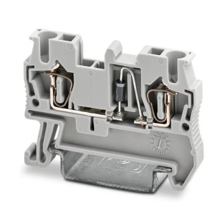 Phoenix Contact ST 2.5-DIO/L-R Series DIN Rail Terminal Block Grey, 0.08mm² to 4 mm², 1-Level, Spring Cage 3036262