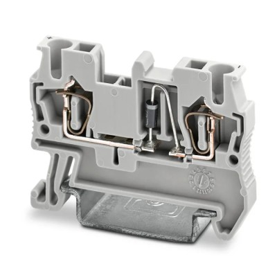 Phoenix Contact ST 2.5-DIO/L-R Series DIN Rail Terminal Block Grey, 0.08mm² to 4 mm², 1-Level, Spring Cage 3036262