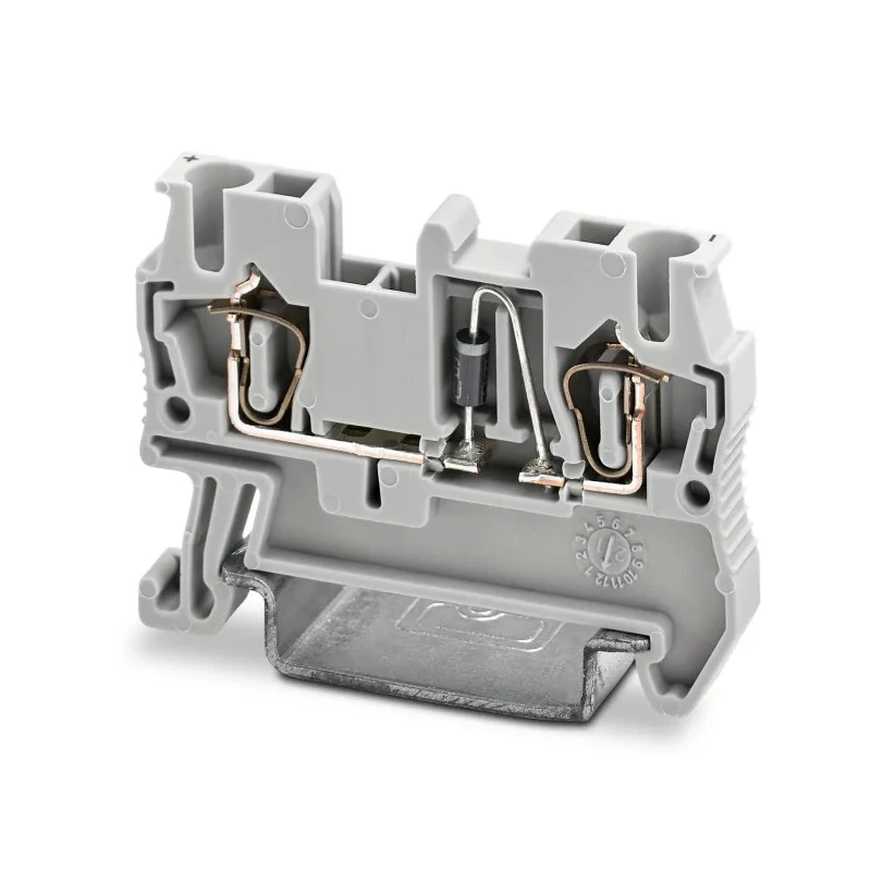Phoenix Contact ST 2.5-DIO/L-R Series DIN Rail Terminal Block Grey, 0.08mm² to 4 mm², 1-Level, Spring Cage 3036262