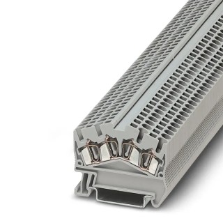 Phoenix Contact Grey STS 2.5-QUATTRO Series 1-Level Feed Through DIN Rail Terminal Block 800V 28A Spring Cage 3031746