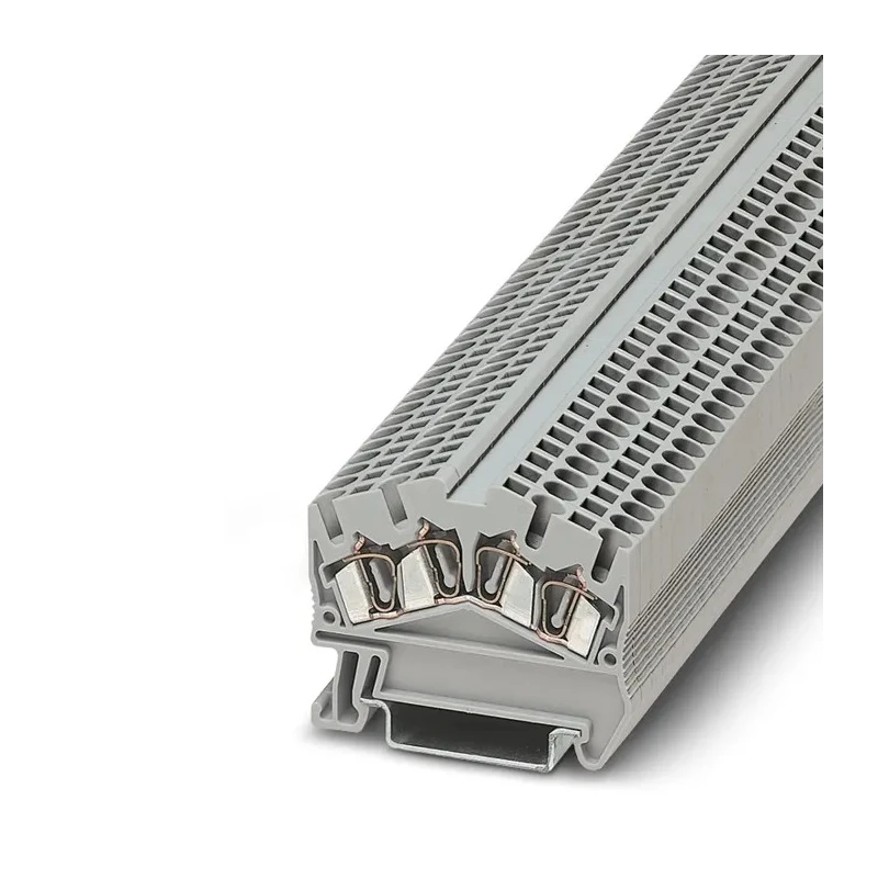 Phoenix Contact Grey STS 2.5-QUATTRO Series 1-Level Feed Through DIN Rail Terminal Block 800V 28A Spring Cage 3031746