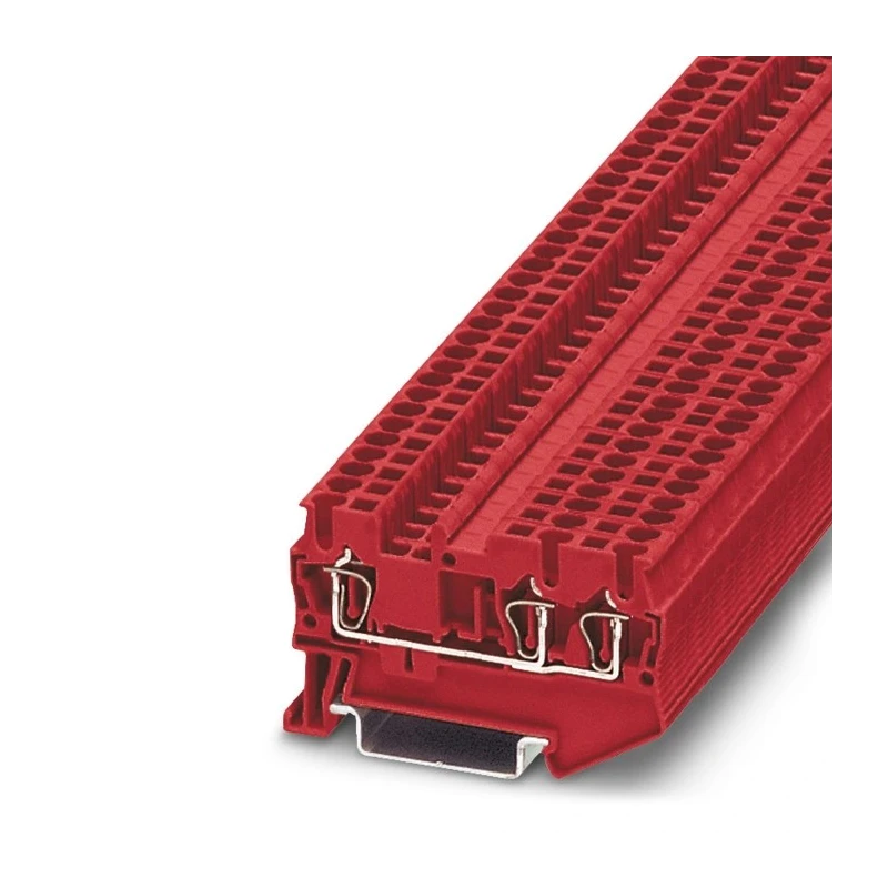 Phoenix Contact DIN Rail Terminal Block 800V 28A Red Feed Through 1-Level Spring Cage ST 2.5-TWIN RD 3031995