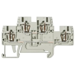 Wieland WKFN Series DIN Rail Terminal Block Grey, 2.5mm², 2-Level, Spring Clamp, 500V, 24A 56.703.7055.0