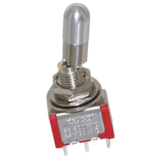 TE Connectivity Panel Mount Toggle Switch SPDT On-On 5A 28V DC 120V AC Gemini A Series A101KZQ04