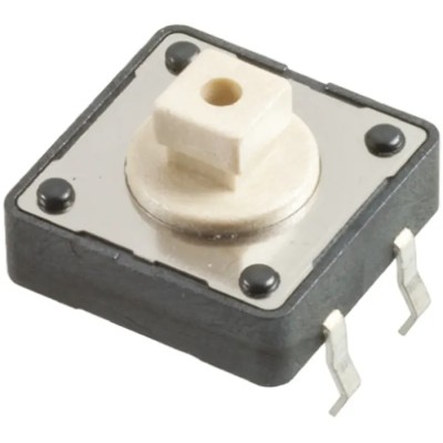 Wurth Elektronik White Tactile Switch Button 3.8 mm SPST 50mA 12 V dc Through Hole 430466073726