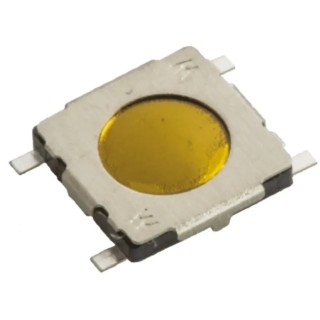 Wurth Elektronik Yellow Tactile Switch, SPST Momentary Surface Mount 20mA 15V DC 5mm x 5mm 431181008816