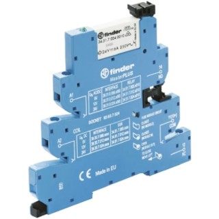 Finder 39 Series Interface Relay DIN Rail Mount 12V AC/DC Coil SPDT Contact 6A Switching Current 250V AC 39.31.0.012.0060