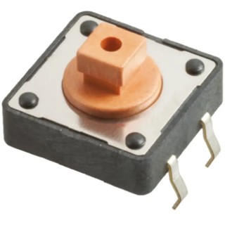 Wurth Elektronik Pink Tactile Switch Button 3.8 mm SPST 50mA 12 V dc Through Hole 430456073736
