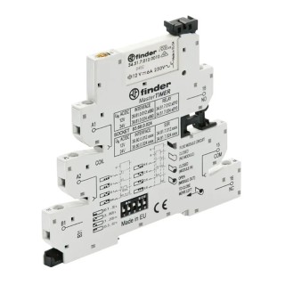 Finder 39 Series Interface Relay DIN Rail Mount 24V AC/DC Coil SPDT Contact 11mA Coil Current 39.81.0.024.0060