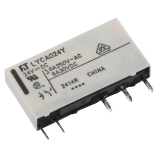 Fujitsu PCB Power Relay, 24V dc Coil Voltage, 6A Switching Current, SPDT Contact Configuration FTR-LYCA024Y