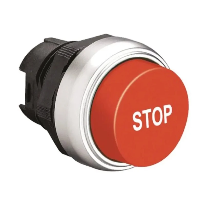 Lovato Electric Platinum Series Red Spring Return Push Button Head, 22 mm Cutout, IP66 IP67 IP69K LPCB2134