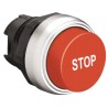 Lovato Electric Platinum Series Red Spring Return Push Button Head, 22 mm Cutout, IP66 IP67 IP69K LPCB2134