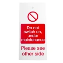 RS PRO Industrial Polyvinyl Chloride Do Not Switch On Lockout Tag 160mm x 75mm 792-4502