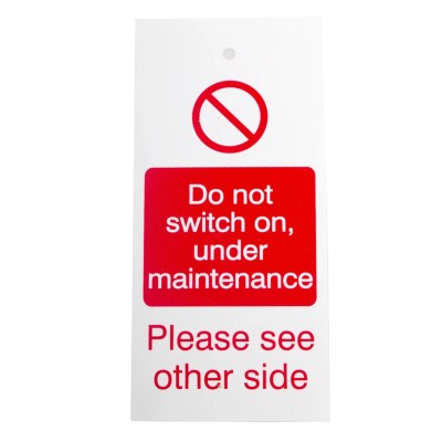RS PRO Industrial Polyvinyl Chloride Do Not Switch On Lockout Tag 160mm x 75mm 792-4502