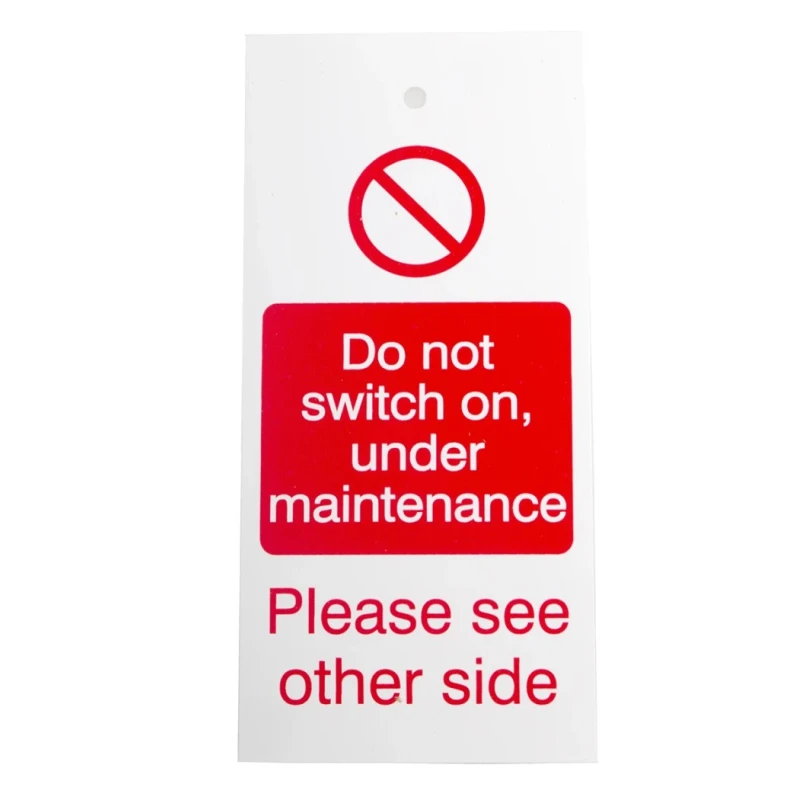 RS PRO Industrial Polyvinyl Chloride Do Not Switch On Lockout Tag 160mm x 75mm 792-4502