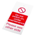 RS PRO Industrial Polyvinyl Chloride Do Not Switch On Lockout Tag 160mm x 75mm 792-4502