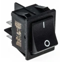 RS PRO DPST On-Off On-Off Rocker Switch Panel 20A, Black Actuator, 30x22 mm Cutout 793-2519