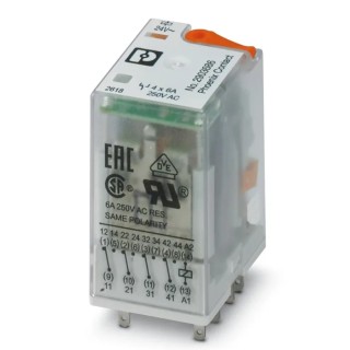 Phoenix Contact Power Relay 24V AC Coil, 6A Switching Current, 4PDT PCB Mount 2903683