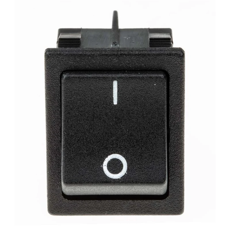 RS PRO DPST On-Off On-Off Rocker Switch Panel 20A, Black Actuator, 30x22 mm Cutout 793-2519